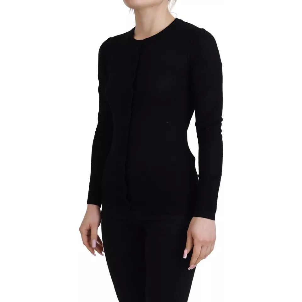 Dolce & Gabbana Black Crewneck Long Sleeves Pullover Sweater