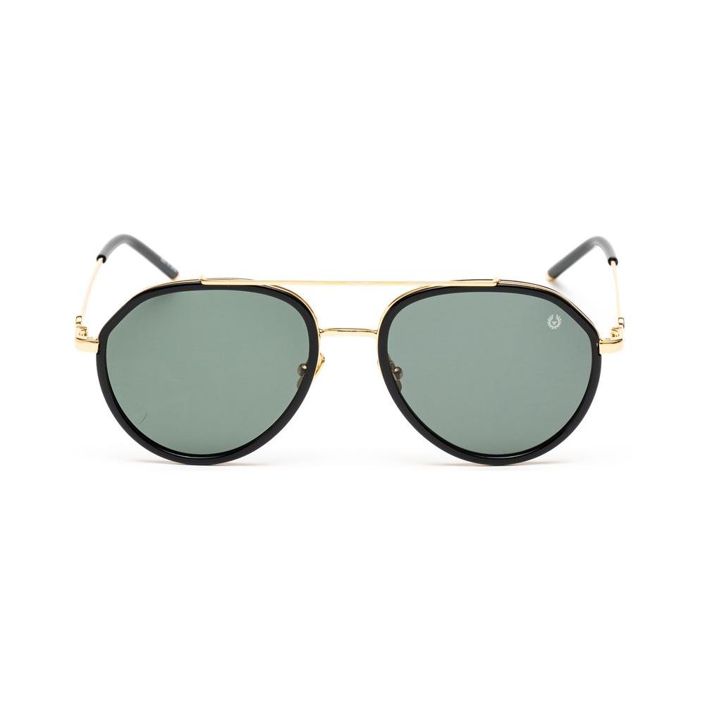 Belstaff Gold Stainless Steel Sunglasses Belstaff Dark Sea Green