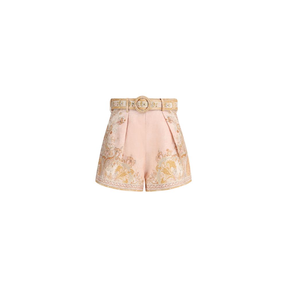 Zimmermann Acacia Tuck Shorts Zimmermann Wheat