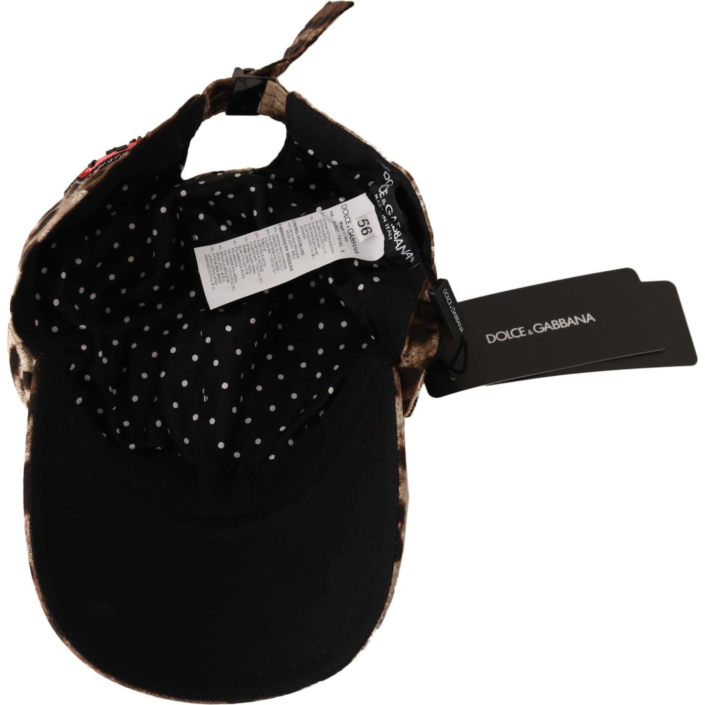 Dolce & Gabbana Elegant Sequined Leopard Baseball Cap Cap Dolce & Gabbana Black