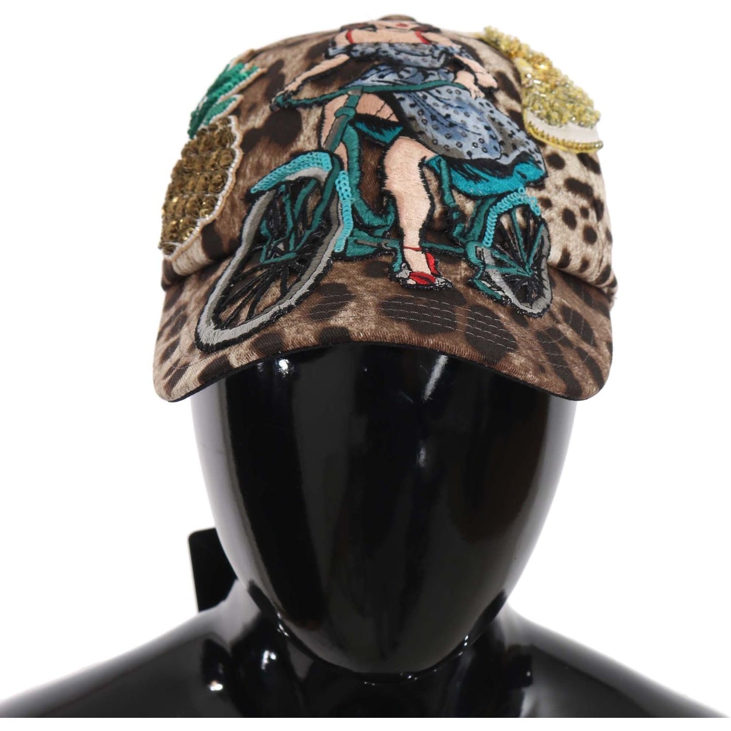 Dolce & Gabbana Elegant Sequined Leopard Baseball Cap Cap Dolce & Gabbana Dark Slate Gray