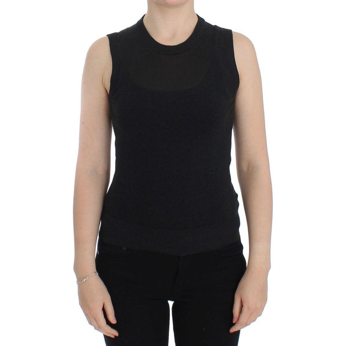 Dolce & Gabbana Elegant Black Sleeveless Pullover Vest Dolce & Gabbana Black