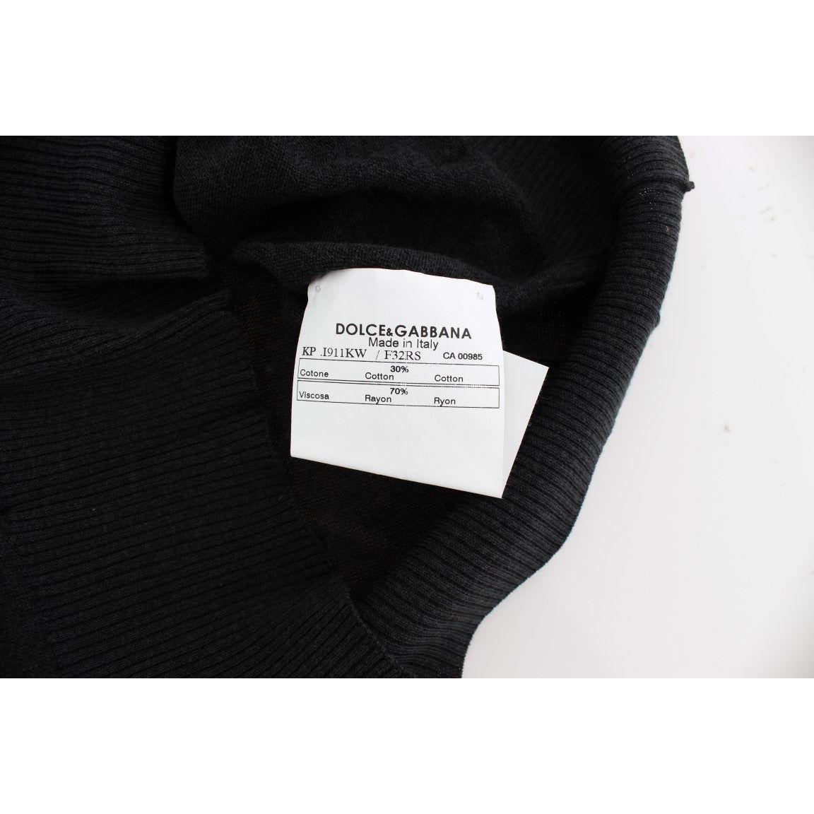 Dolce & Gabbana Elegant Black Sleeveless Pullover Vest Dolce & Gabbana Black