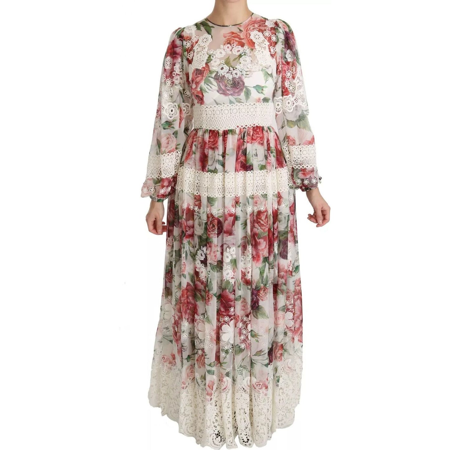 Dolce & Gabbana Multicolor Floral Maxi Sheath Dress