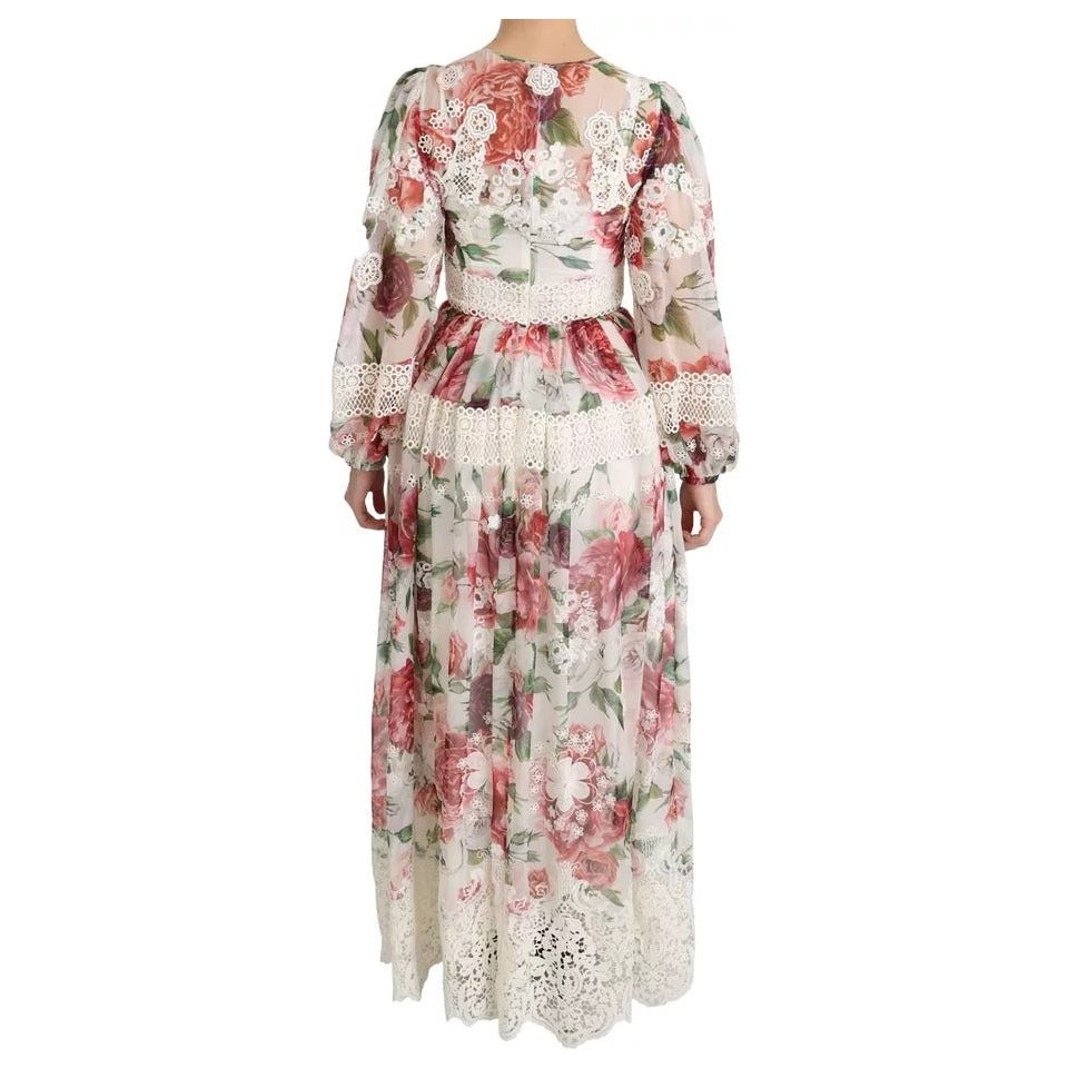 Dolce & Gabbana Multicolor Floral Maxi Sheath Dress
