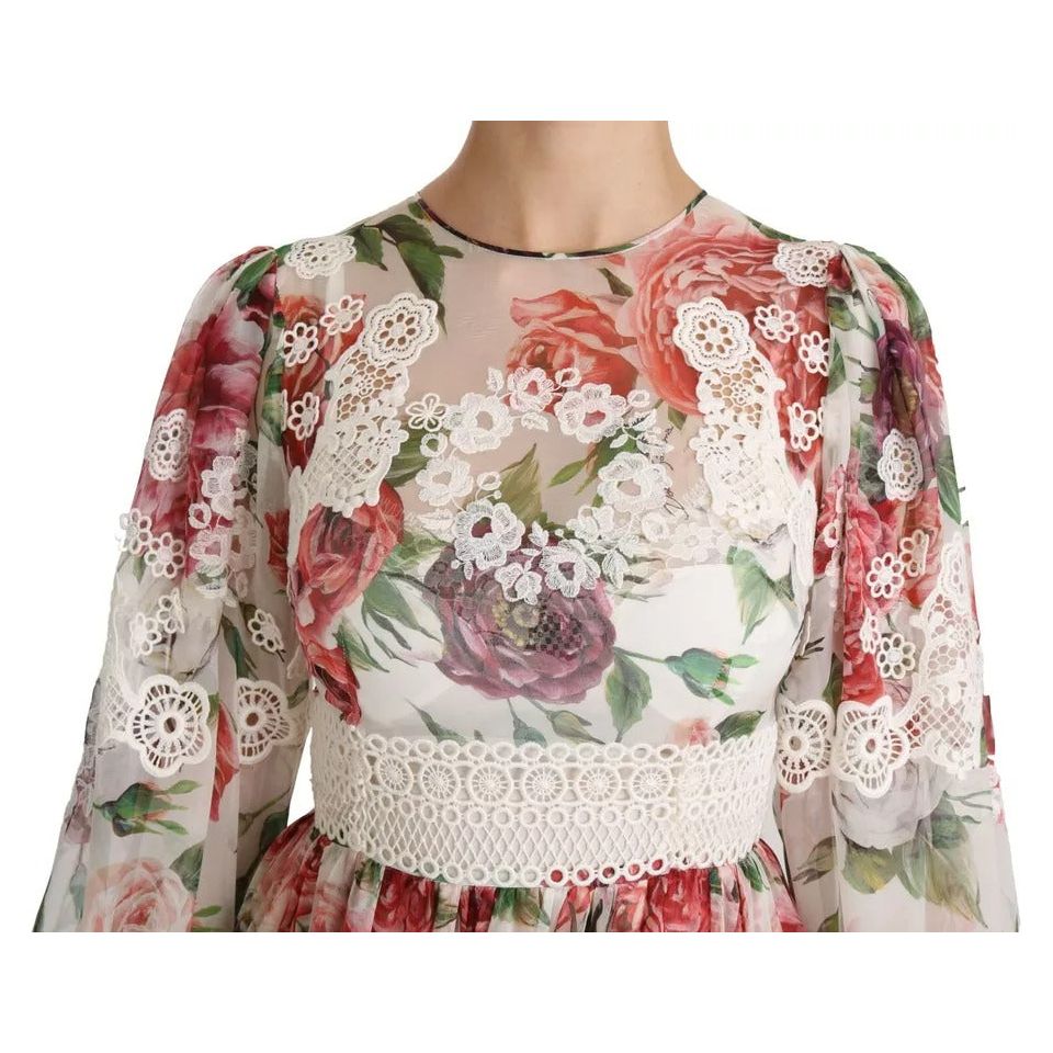 Dolce & Gabbana Multicolor Floral Maxi Sheath Dress