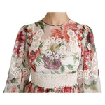Dolce & Gabbana Multicolor Floral Maxi Sheath Dress