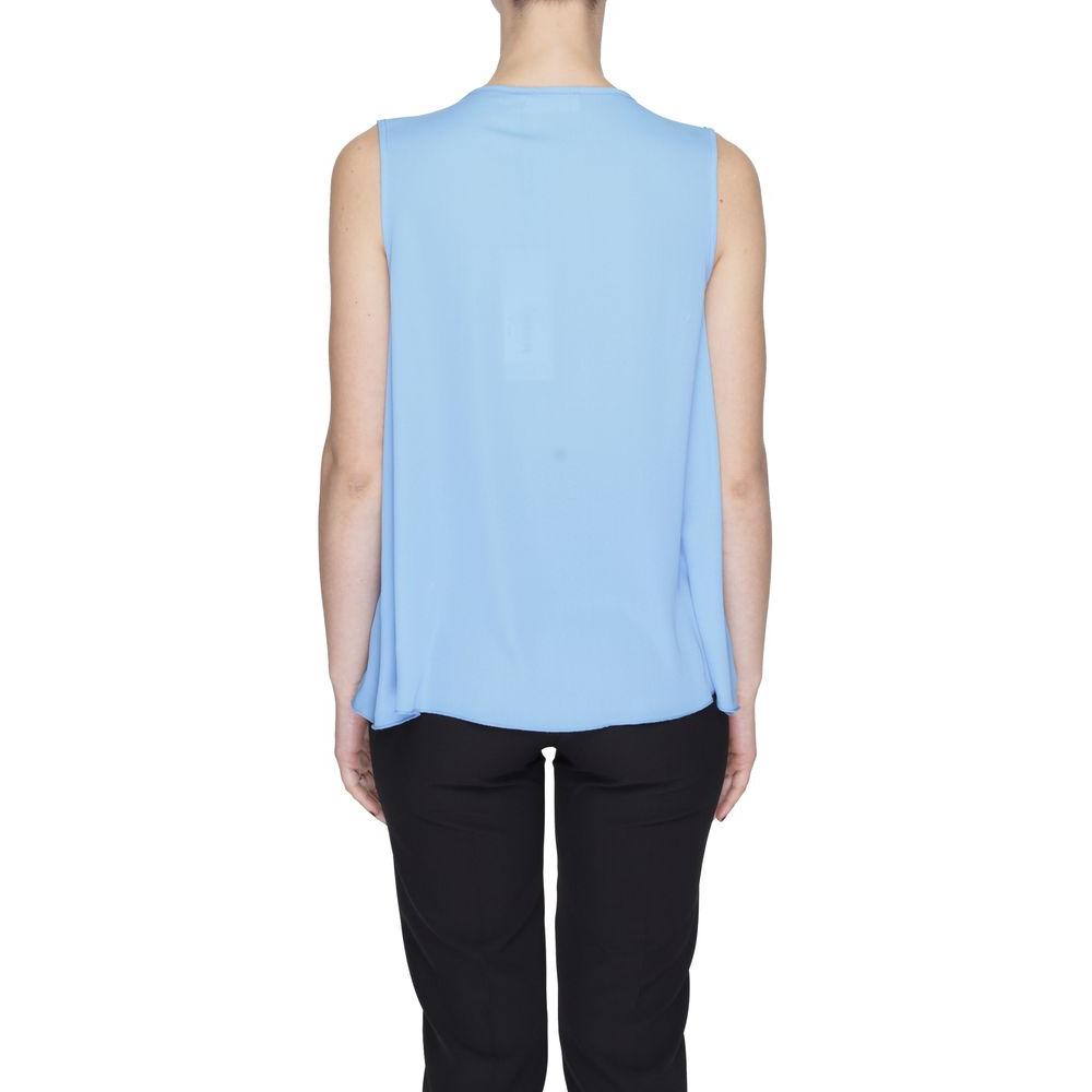 Sandro Ferrone Blue Polyester Shirt