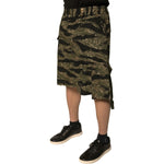 Dolce & Gabbana Black Gold Patterned Cotton Bermuda Shorts