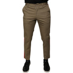 Dolce & Gabbana Brown Logo Men Casual Tapered Pants PAN75869-46