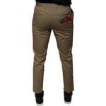Dolce & Gabbana Brown Logo Men Casual Tapered Pants PAN75869-46