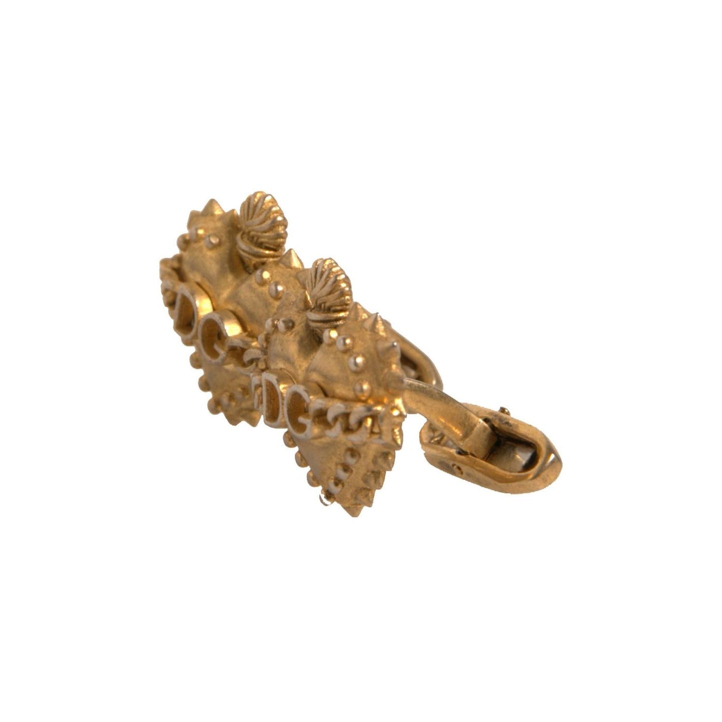 Dolce & Gabbana Gold 925 Sterling Silver DG Heart Cufflink SMY10538