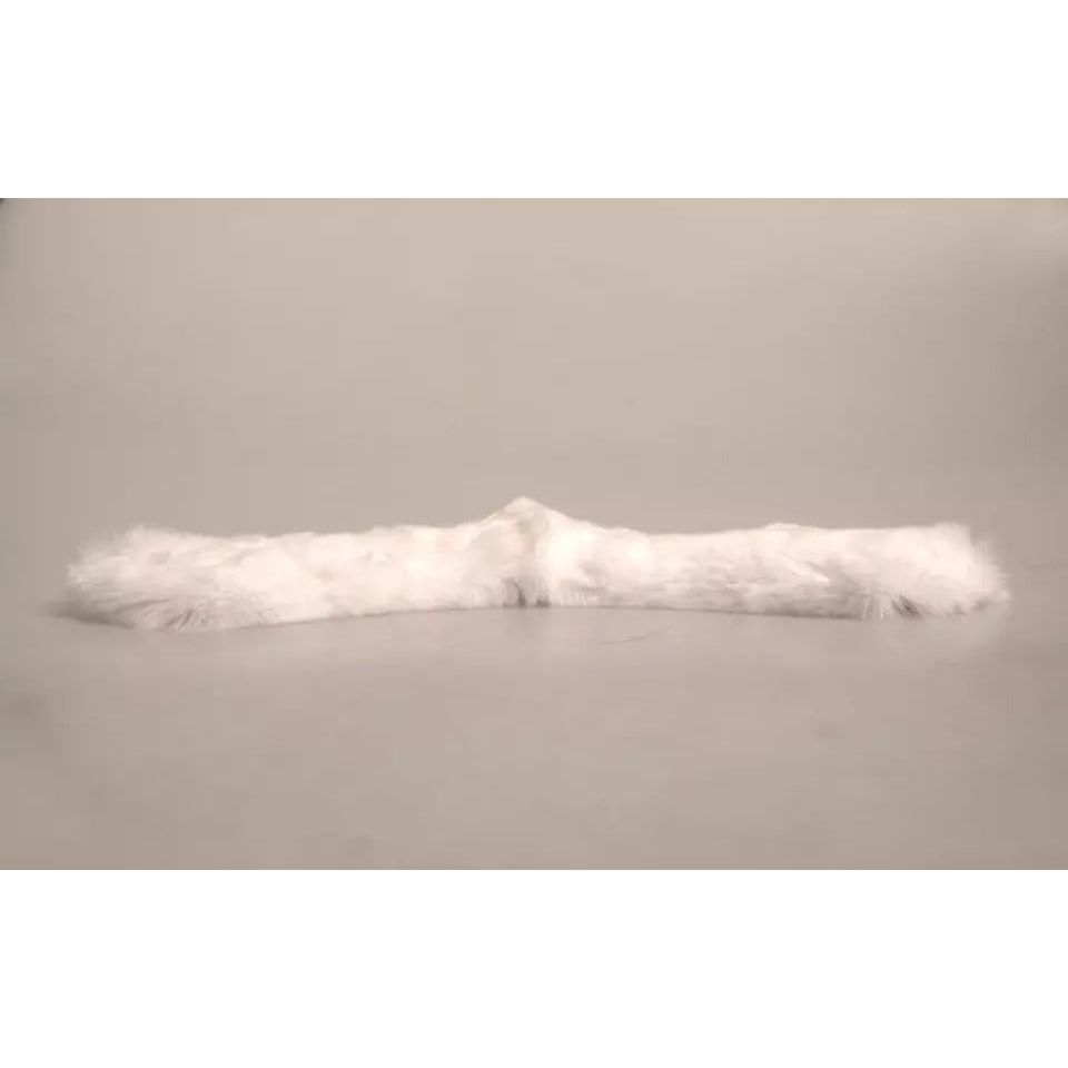Dolce & Gabbana White Fur Shoulder Collar Wrap Shawl Scarf MS7106