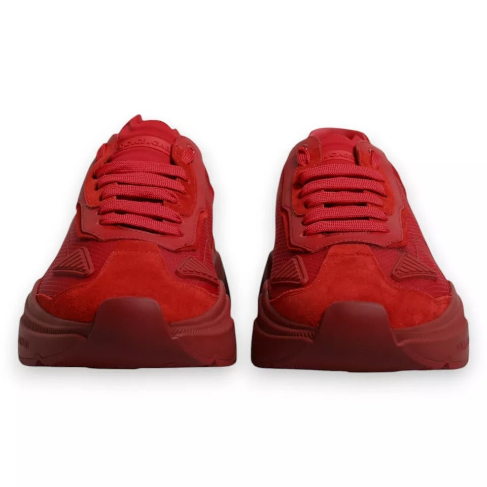 Dolce & Gabbana Red Leather Daymaster Low Top Sneakers Shoes MV6868-40.5