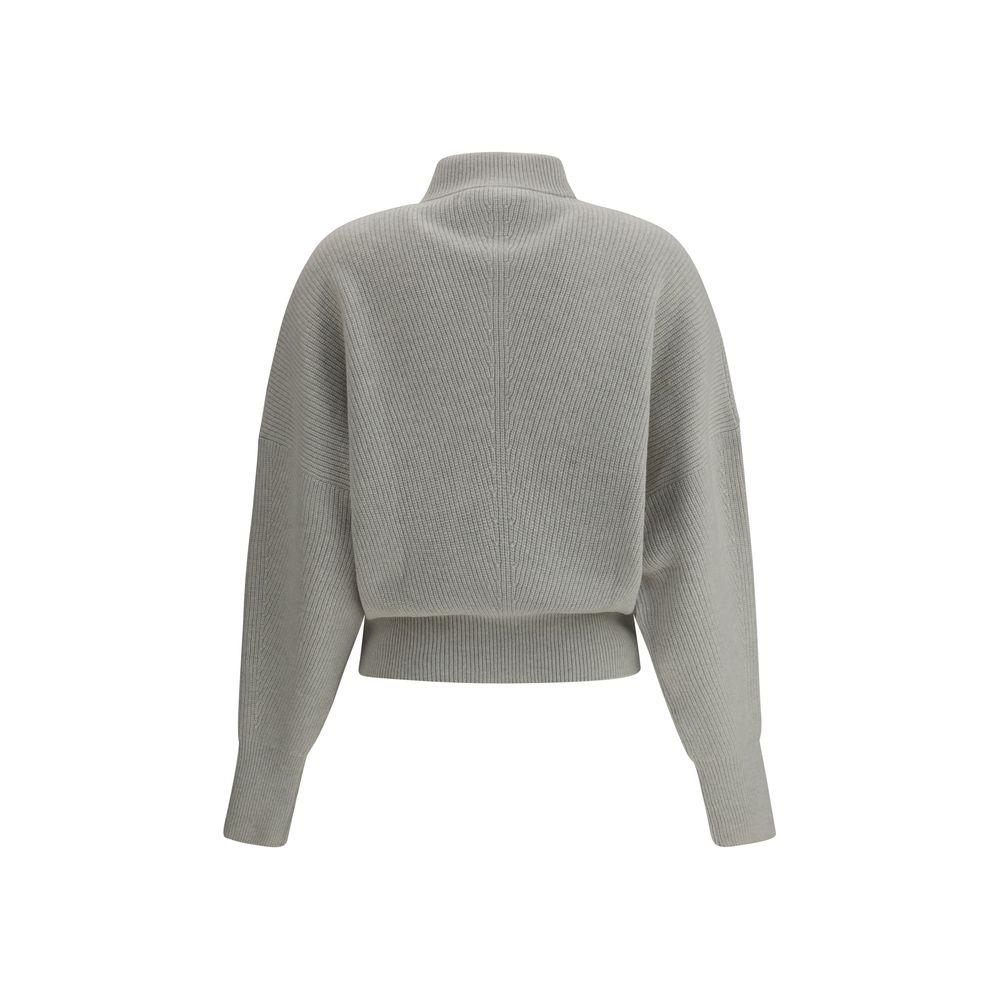 SA SU PHI Wool Ribbed Cardigan SA SU PHI Light Slate Gray