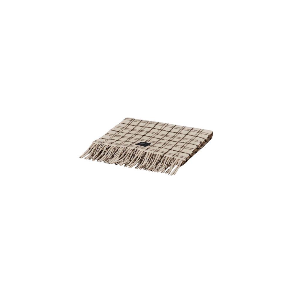 Calvin Klein Beige Wool Scarf Calvin Klein Gray