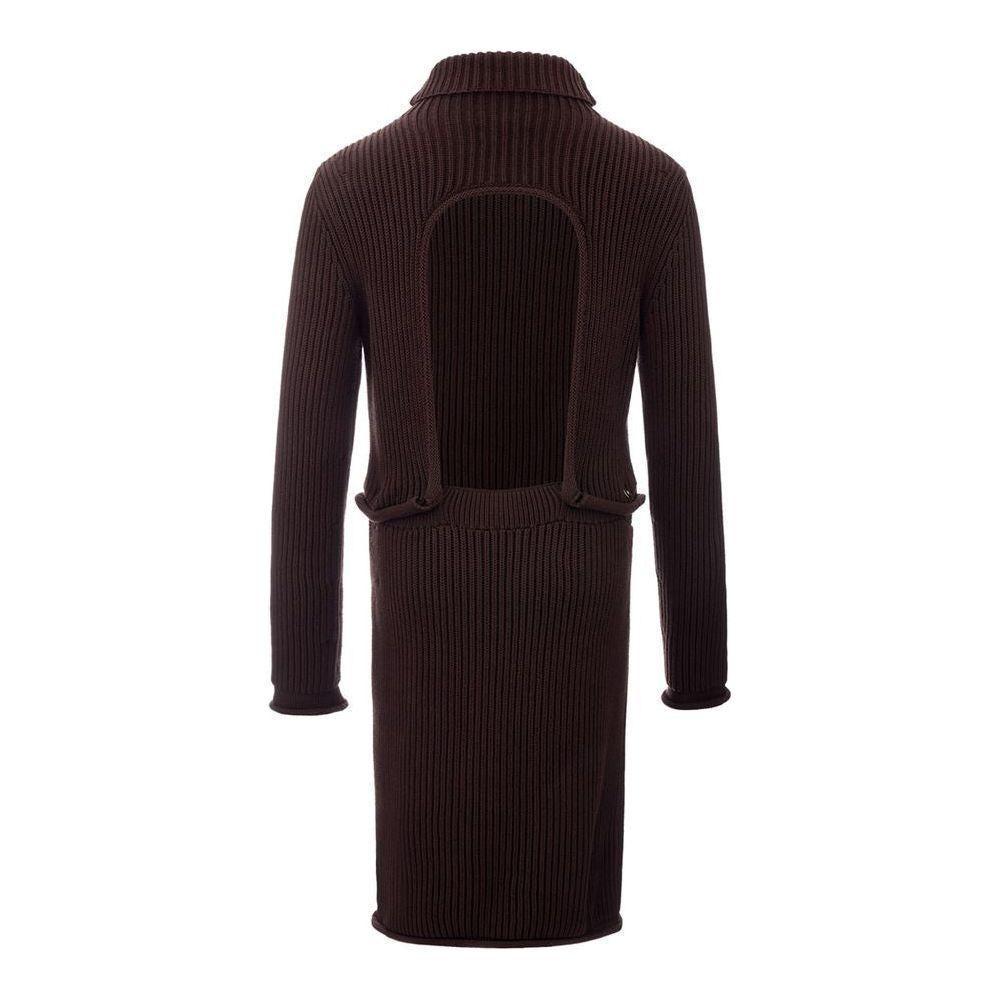 Bottega Veneta Elegant Viscose Brown Dress Bottega Veneta Black