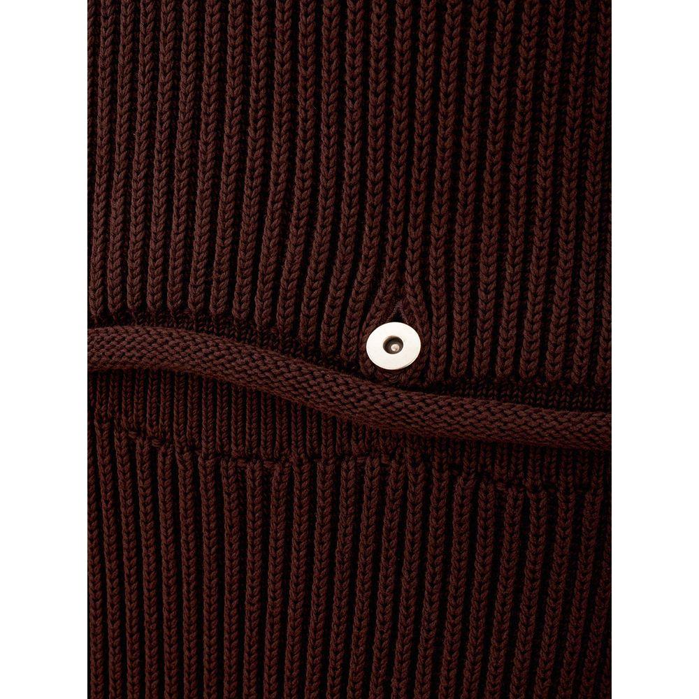 Bottega Veneta Elegant Viscose Brown Dress Bottega Veneta Black
