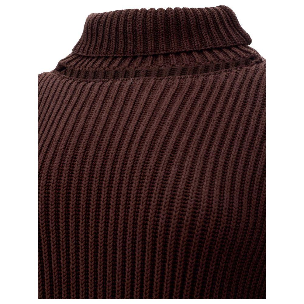 Bottega Veneta Elegant Viscose Brown Dress Bottega Veneta Black