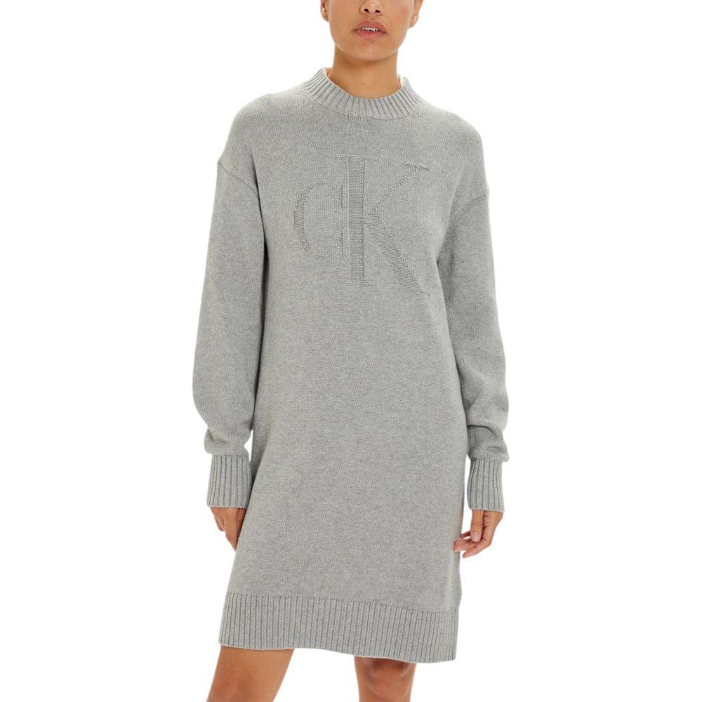 Calvin Klein Jeans Gray Organic Cotton Dress Calvin Klein Jeans Dark Gray