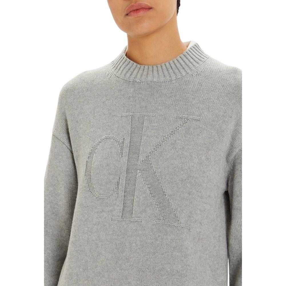 Calvin Klein Jeans Gray Organic Cotton Dress Calvin Klein Jeans Dark Gray