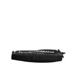 Dolce & Gabbana Black Logo Print Scuba Crossbody Shoulder Bag