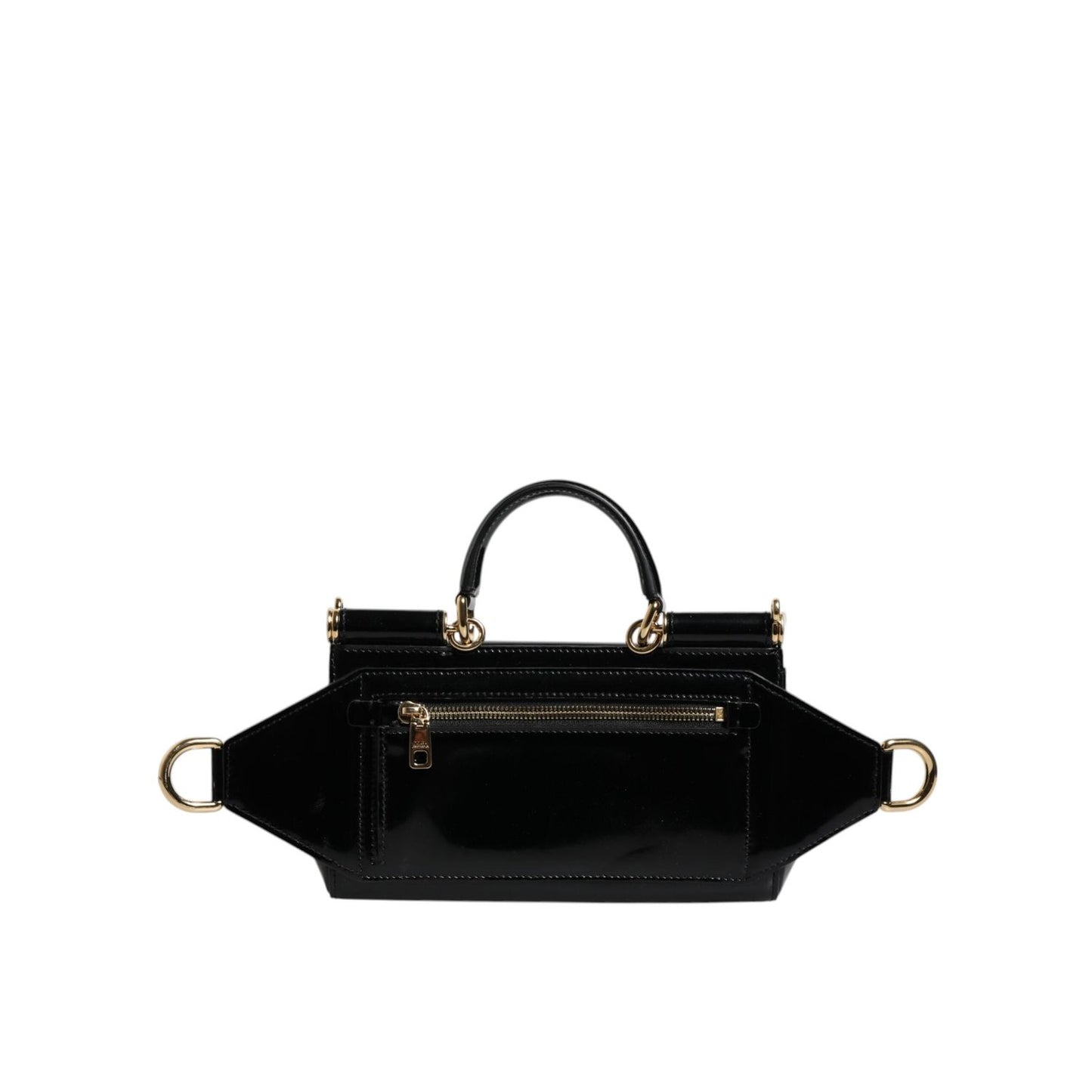 Dolce & Gabbana Black Calfskin Leather DG Logo Shoulder Bag BAG4007
