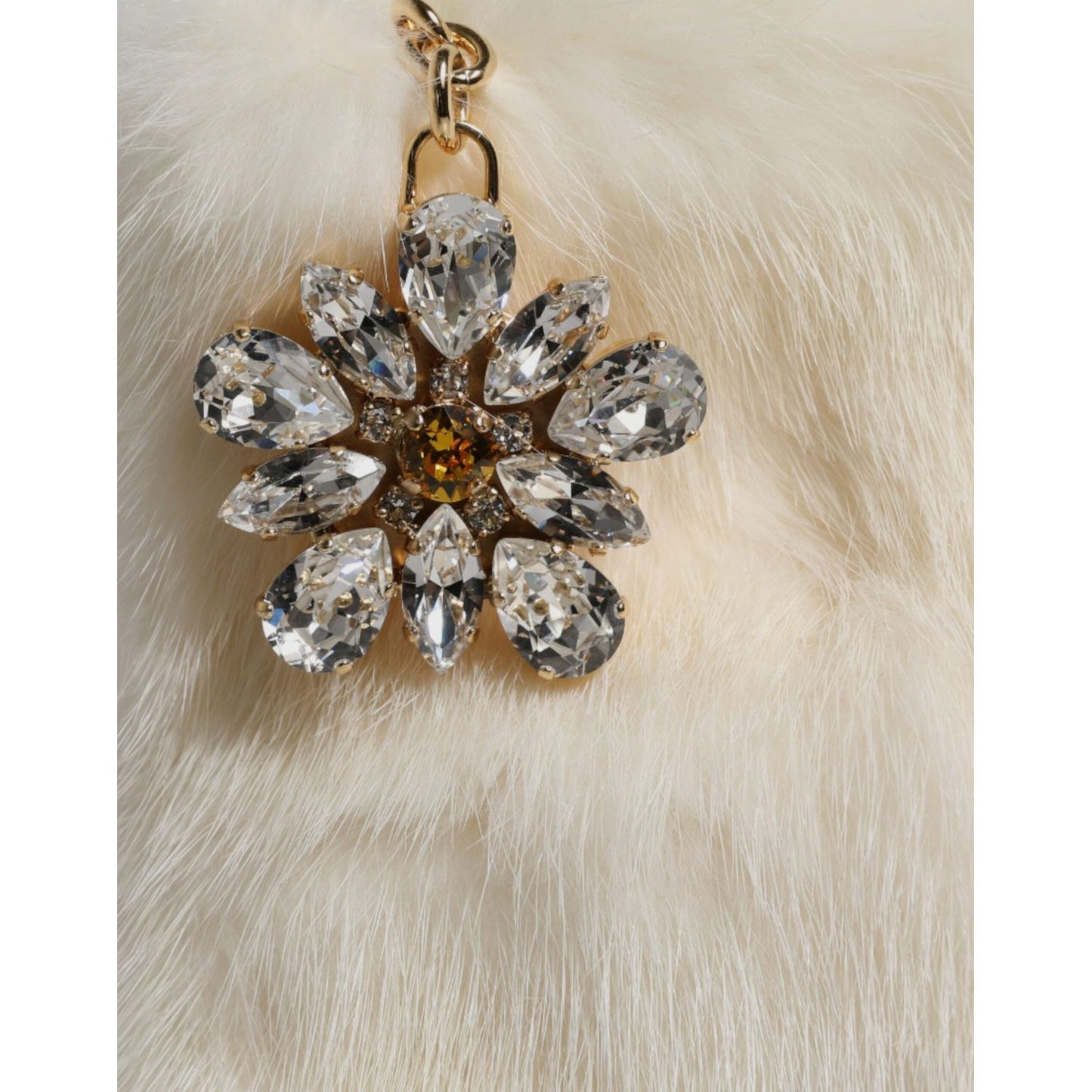 Dolce & Gabbana White Fur Handbag Clutch Purse Pouch Bag BAG4080