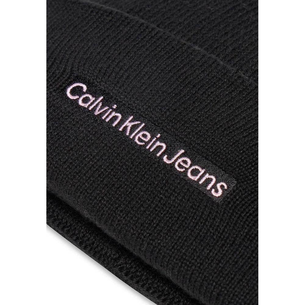 Calvin Klein Black Cotton Hat Calvin Klein Black