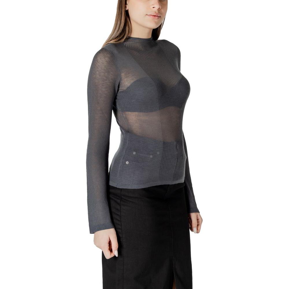 Calvin Klein Jeans Gray Acrylic Tops & T-Shirt Calvin Klein Jeans Dark Slate Gray
