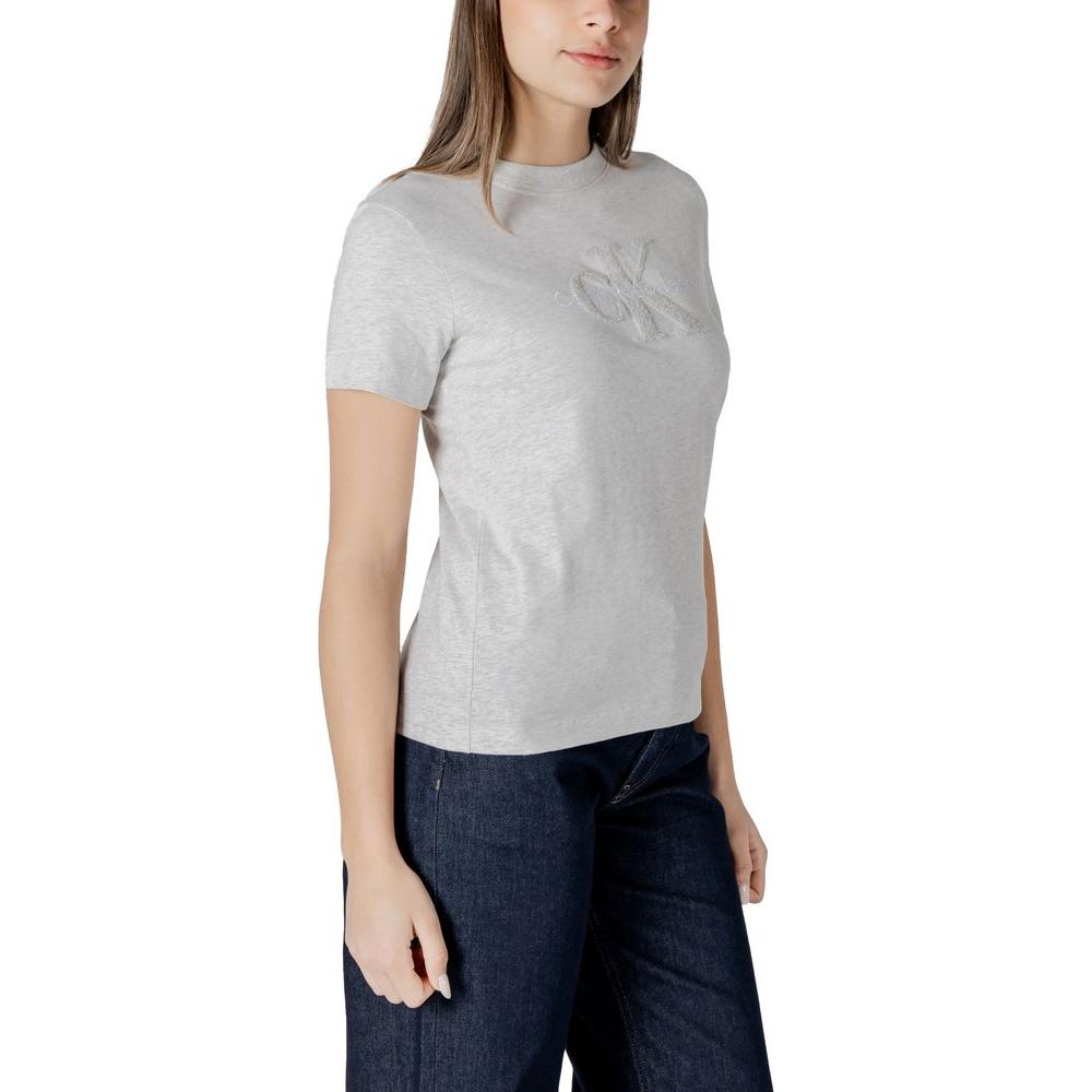 Calvin Klein Jeans Gray Cotton Tops & T-Shirt Calvin Klein Jeans Gray
