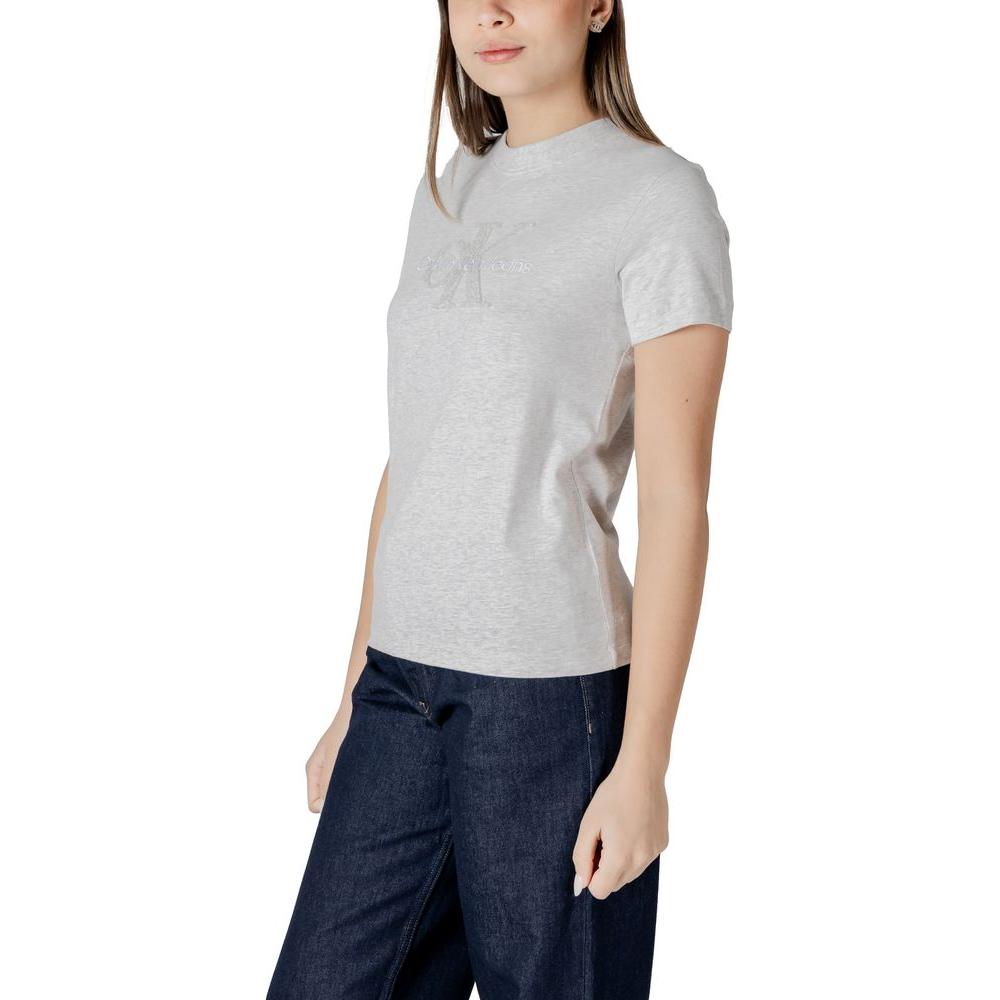 Calvin Klein Jeans Gray Cotton Tops & T-Shirt Calvin Klein Jeans Dark Slate Gray