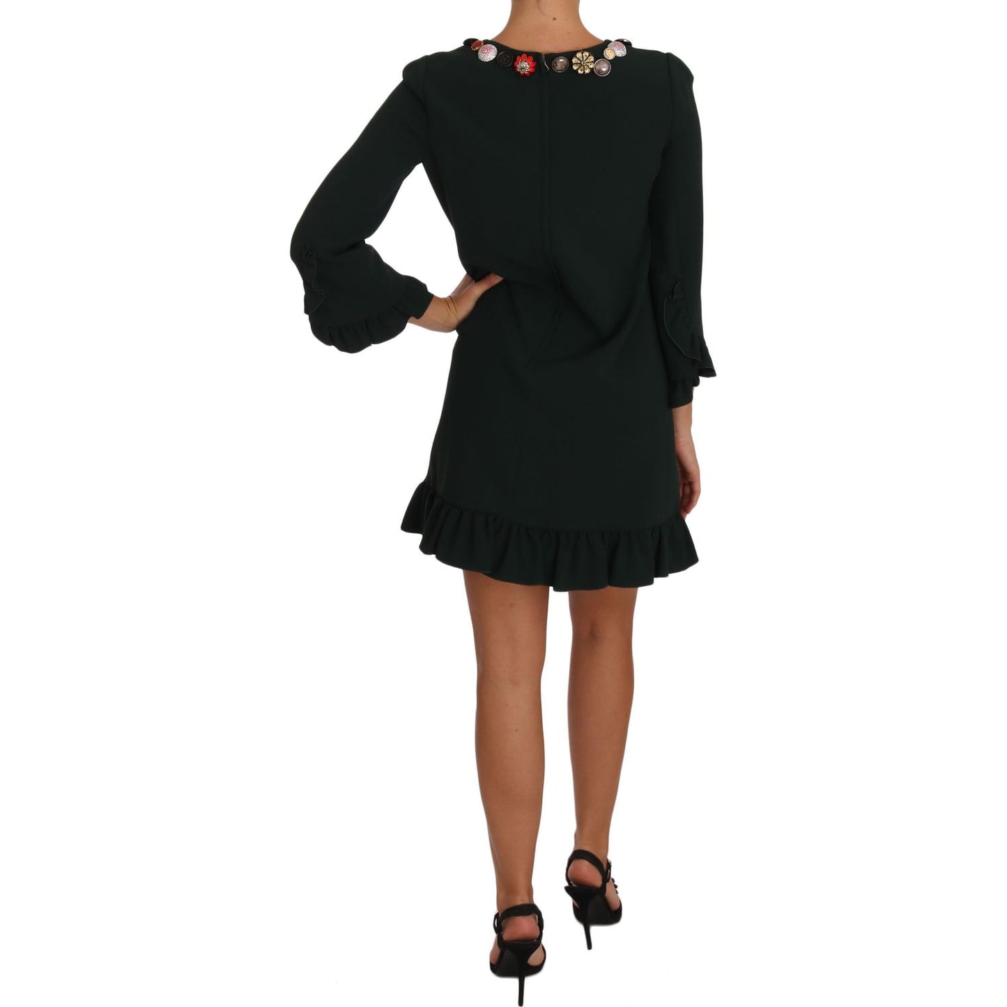 Dolce & Gabbana Enchanted Sicily Green Crystal Dress Dolce & Gabbana Rosy Brown