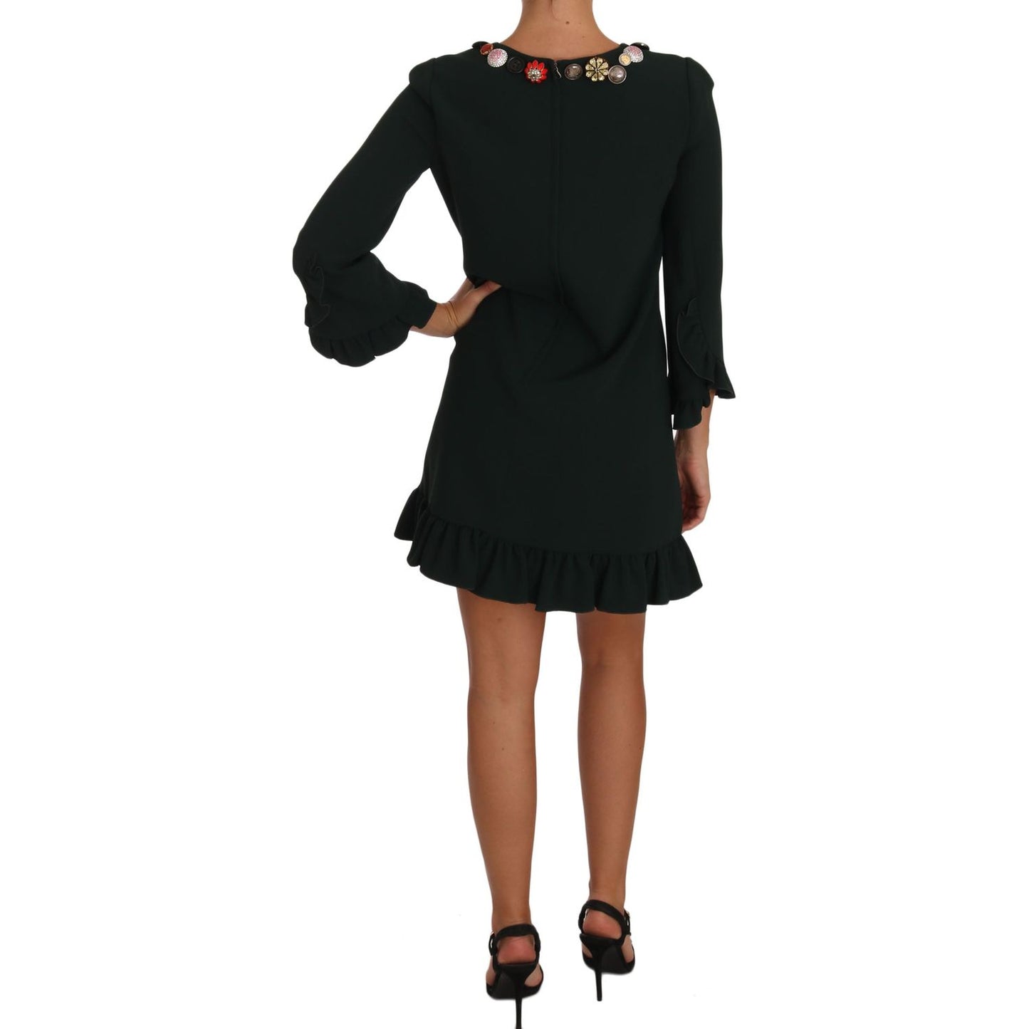 Dolce & Gabbana Enchanted Sicily Green Crystal Dress Dolce & Gabbana Rosy Brown