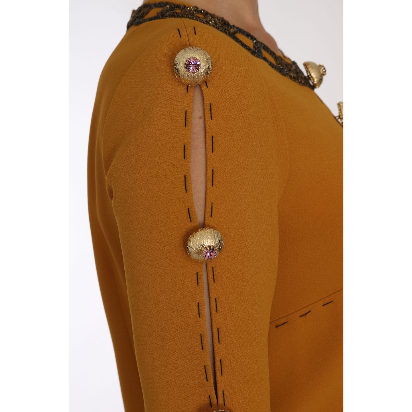 Dolce & Gabbana Crystal Embellished Mini Dress - Luxe Charm Dolce & Gabbana Saddle Brown