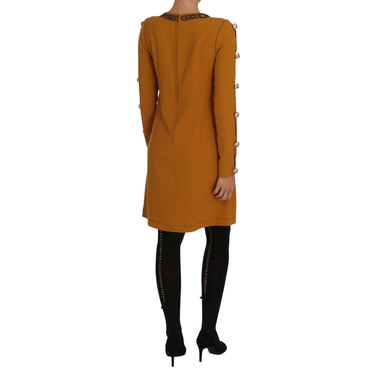Dolce & Gabbana Crystal Embellished Mini Dress - Luxe Charm Dolce & Gabbana Saddle Brown