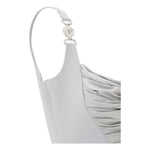 Versace Versace Draped mini Dress VE-10141261A124971EE10-IT40 | M 1728,72470364320,Clothing,Dresses - Women - Clothing,IT40 | M,New with tags,Silver,Versace,Women,Women - Clothing