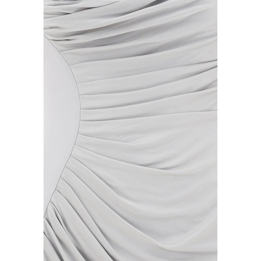 Versace Versace Draped mini Dress VE-10141261A124971EE10-IT40 | M 1728,72470364320,Clothing,Dresses - Women - Clothing,IT40 | M,New with tags,Silver,Versace,Women,Women - Clothing