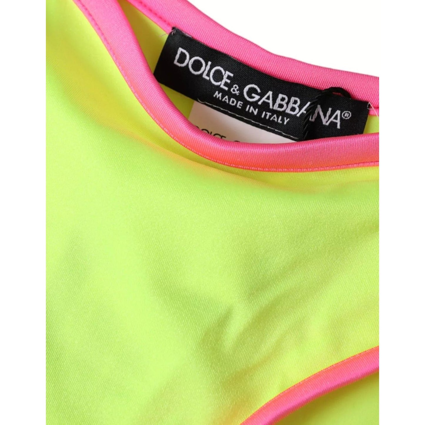 Dolce & Gabbana Yellow Pink Nylon Swimwear Bottom Beachwear Bikini Dolce & Gabbana Light Goldenrod