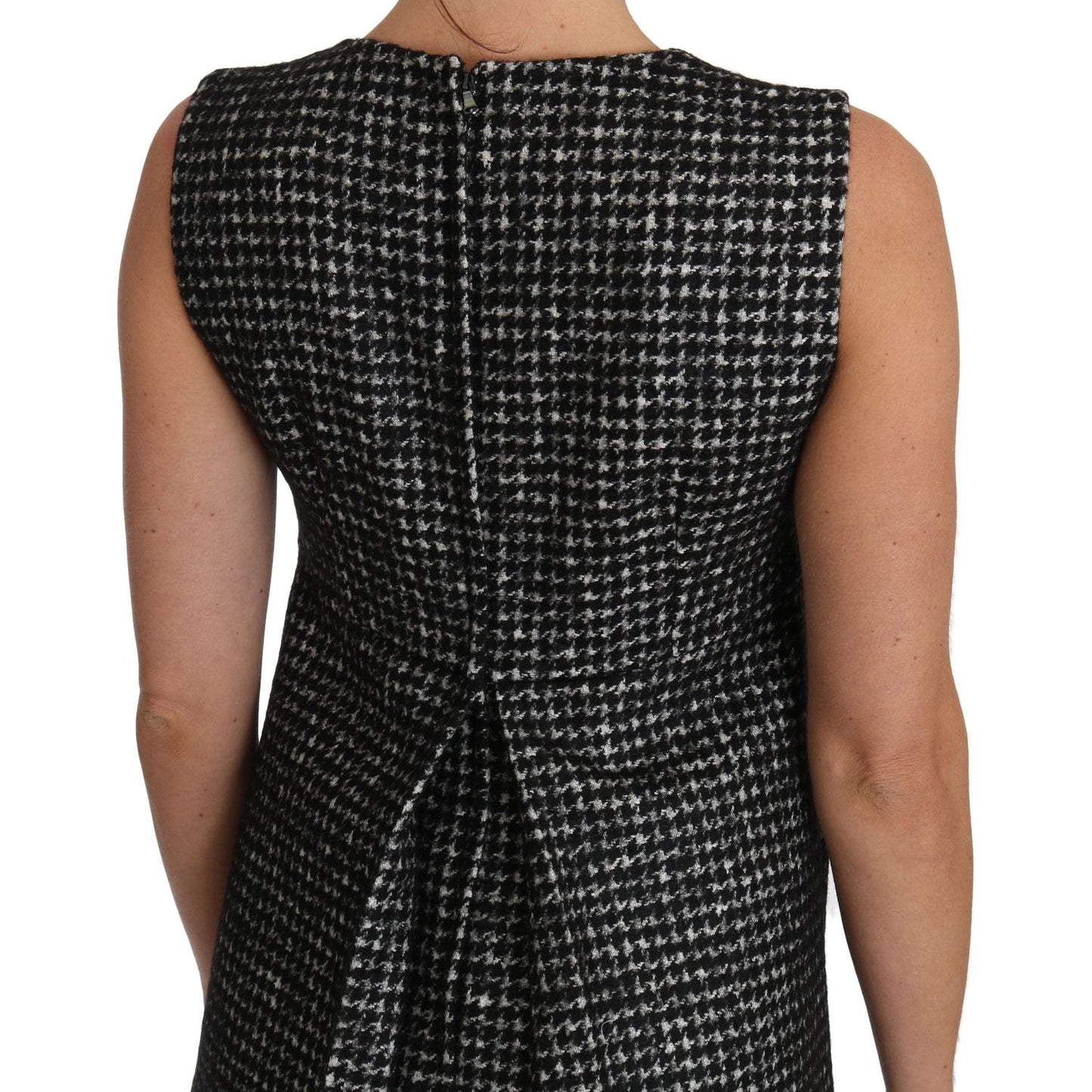Dolce & Gabbana Elegant Gray Mini A-Line Dress with Purple Tulip Dolce & Gabbana Rosy Brown