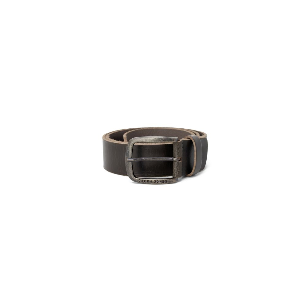 Jack Jones Brown Leather Belt Jack Jones Dark Slate Gray