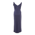 Lardini Blue Viscose Dress Lardini Dark Slate Gray
