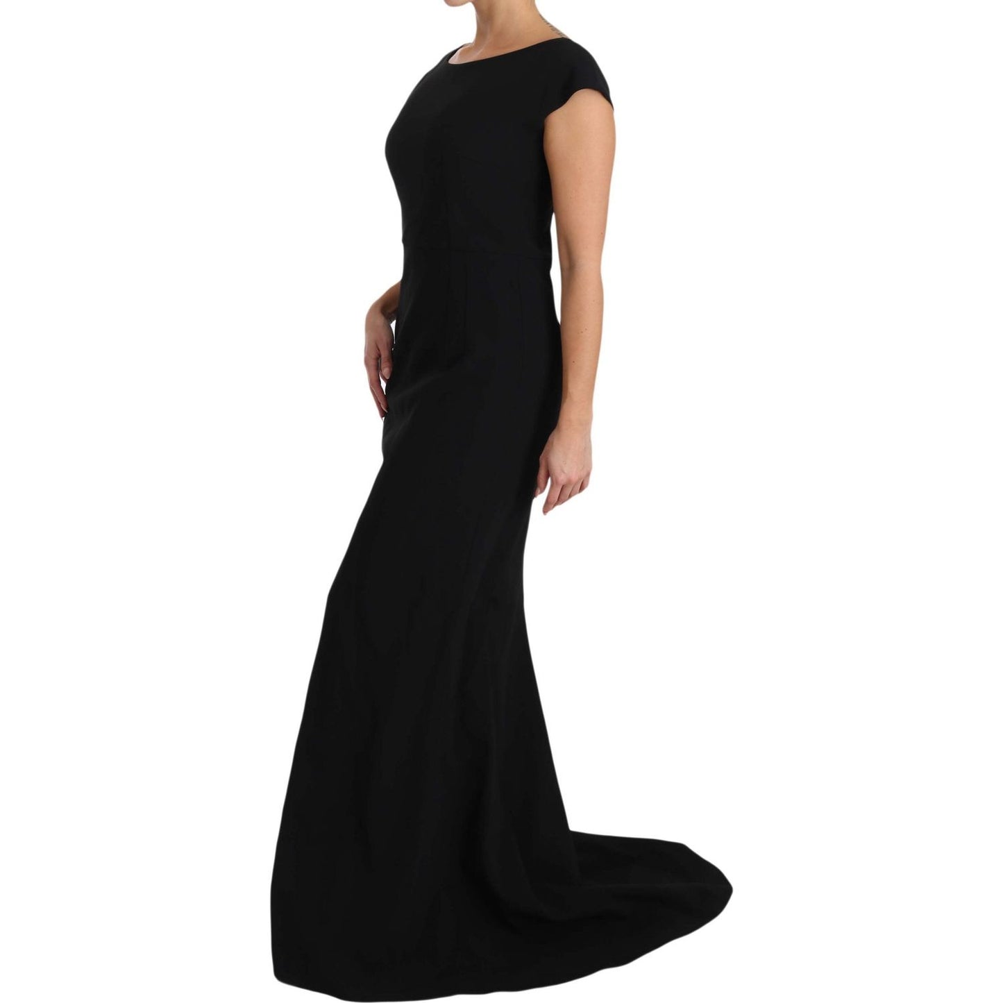 Dolce & Gabbana Elegant Black Maxi Sheath Dress Dolce & Gabbana Black