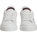 Dolce & Gabbana White Red Logo Portofino Sneakers Shoes