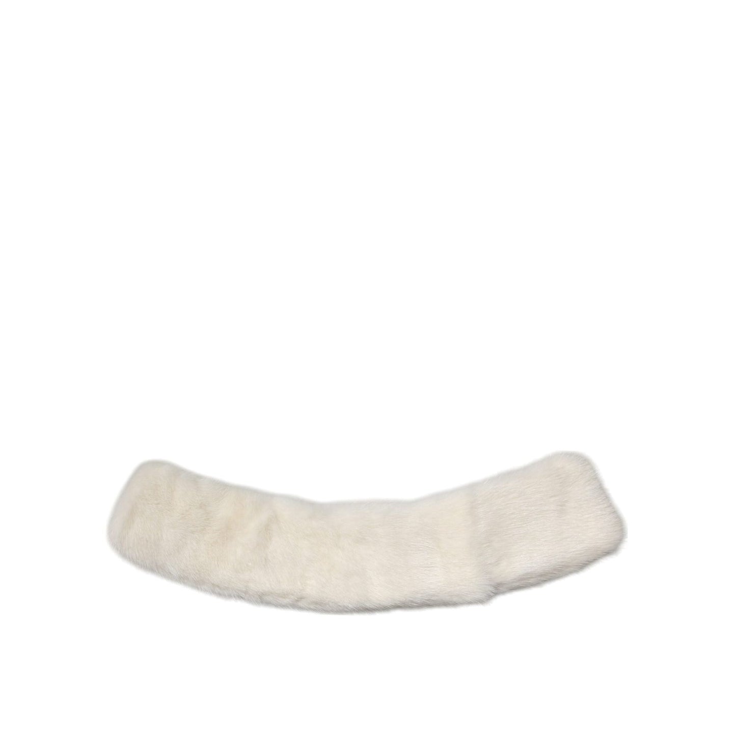 Dolce & Gabbana White Mink Fur Collar Women Neck Wrap Scarf MS7107