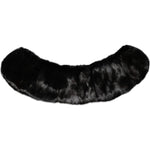 Dolce & Gabbana Black Fur Shawl Neck Wrap Cover Collar Scarf