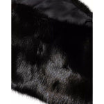 Dolce & Gabbana Black Fur Shawl Neck Wrap Cover Collar Scarf