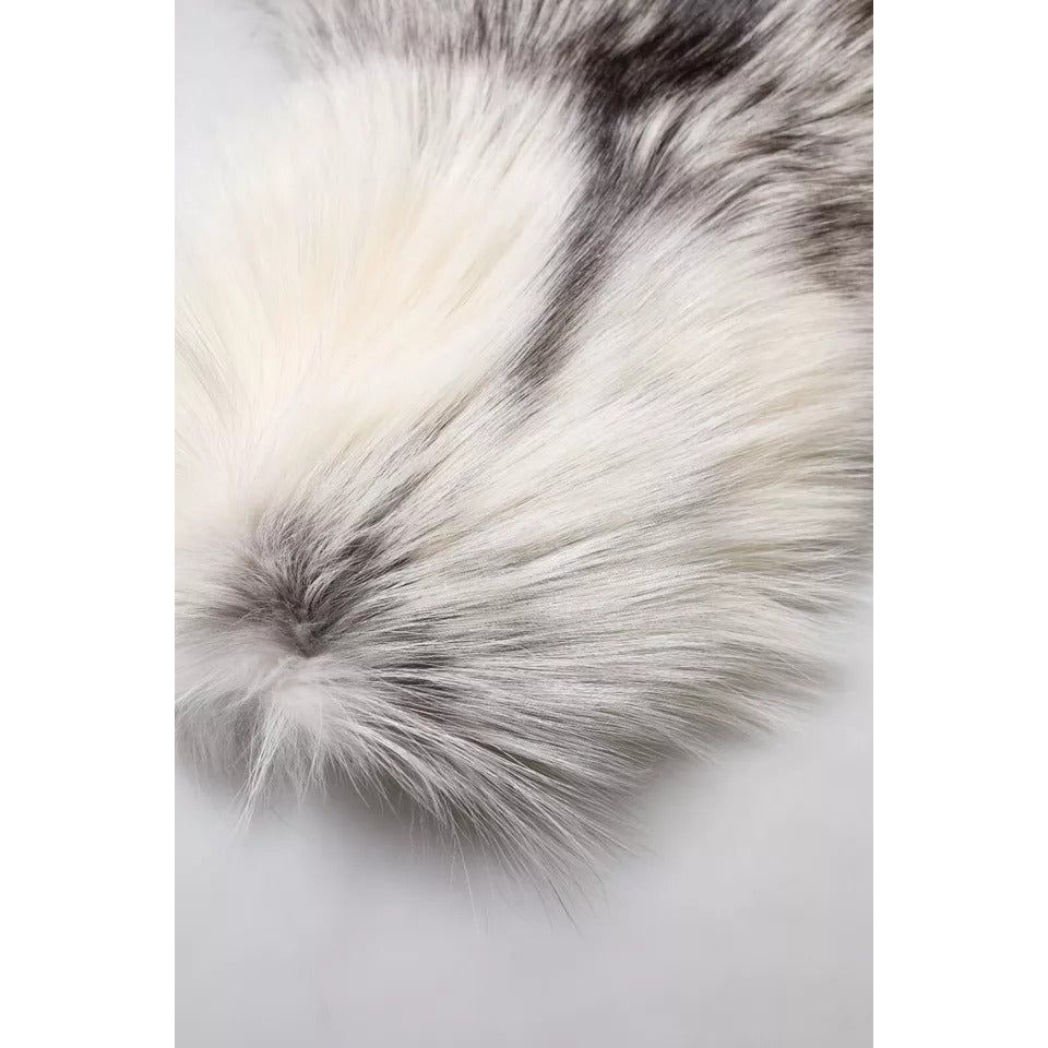 Dolce & Gabbana White Fox Fur Neck Wrap Warmer Winter Scarf MS7121