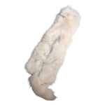 Dolce & Gabbana White Fox Fur Neck Wrap Warmer Winter Scarf MS7122