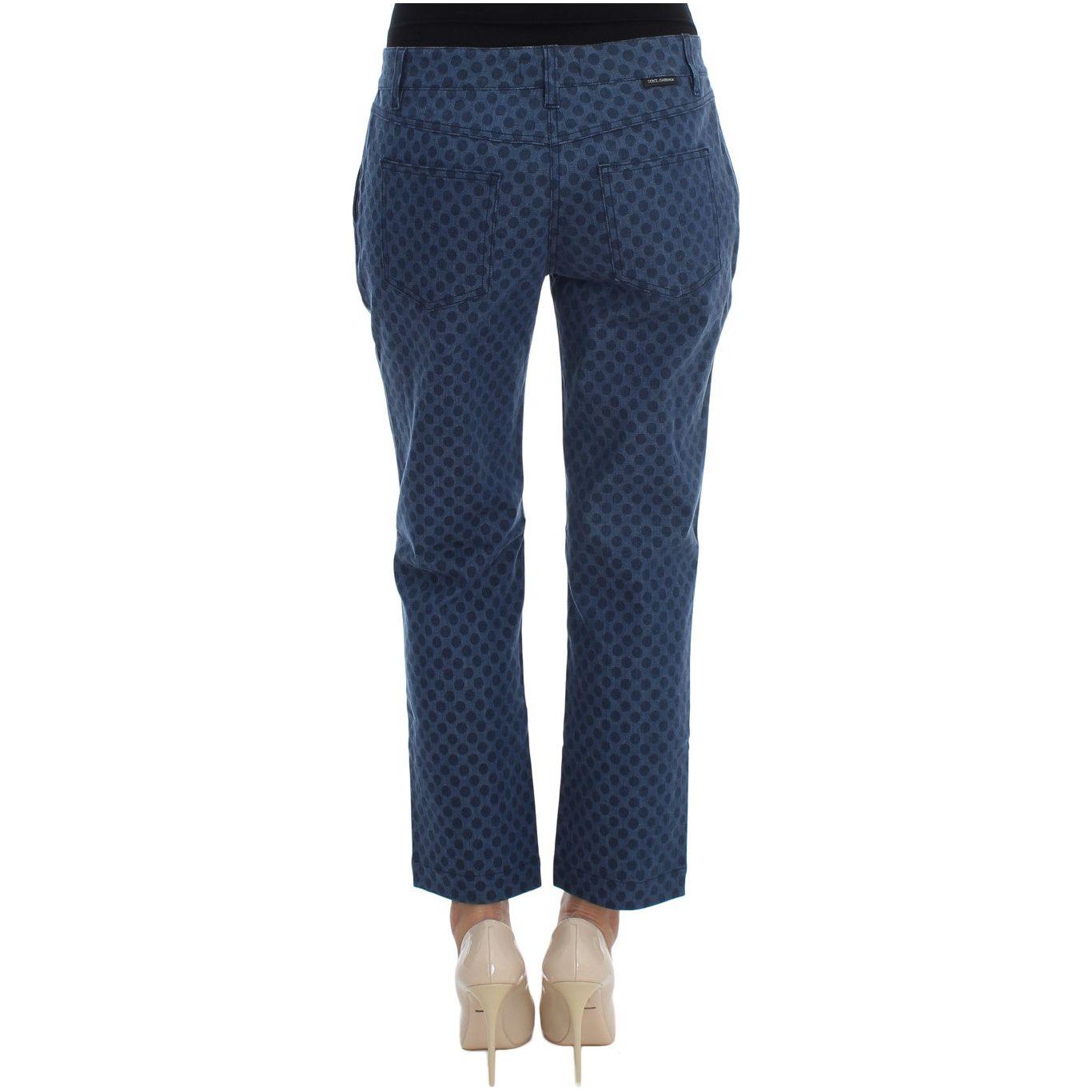 Dolce & Gabbana Polka Dotted Capri Stretch Jeans Dolce & Gabbana Dark Slate Gray